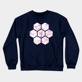 Marble Honeycomb | Purple Pink Gold Crewneck Sweatshirt